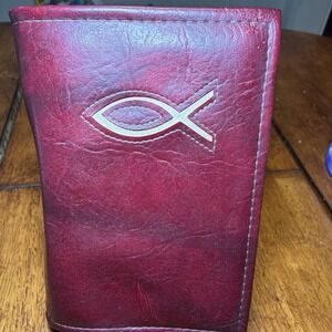 Vintage Small Bible Cover Original Design by Gregg ICHTHYS ("Jesus Fish") Vinyl